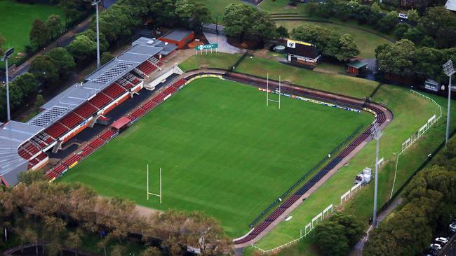 Am aerial view of Brookvale Oval. Picture: Mark Evans