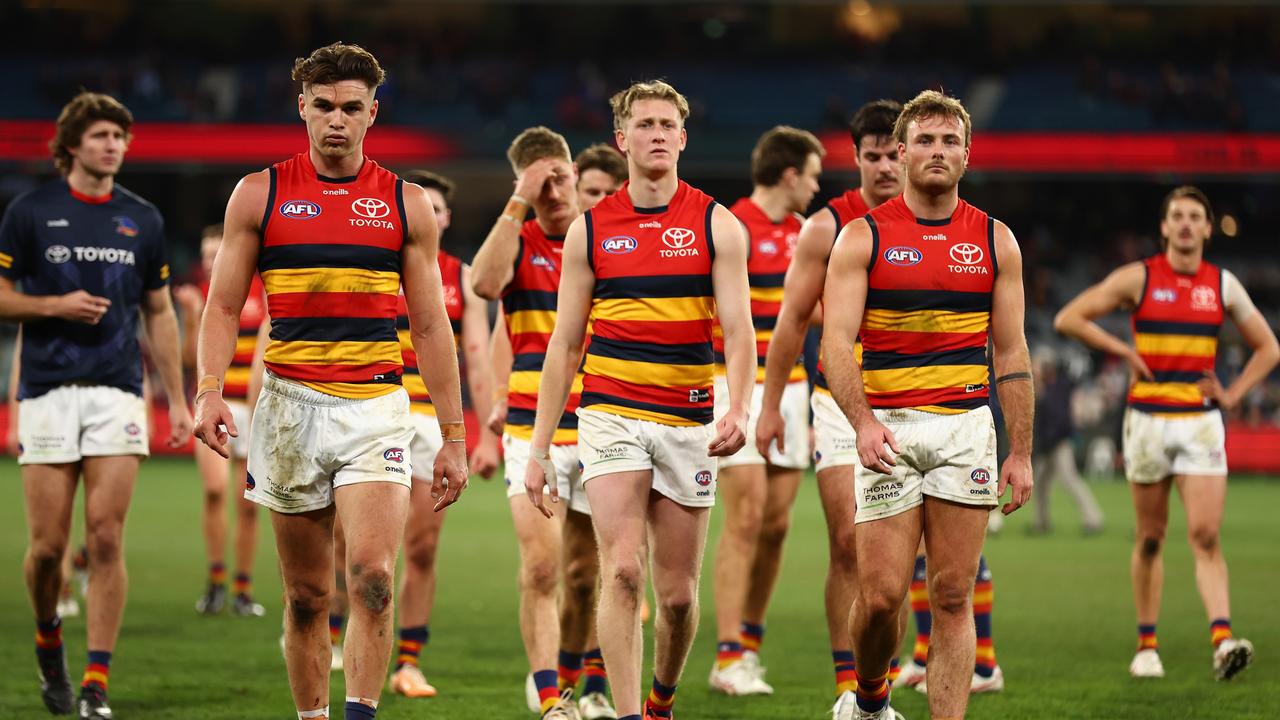 Adelaide fell four points short of Melbourne in round 18. Picture: AFL Photos