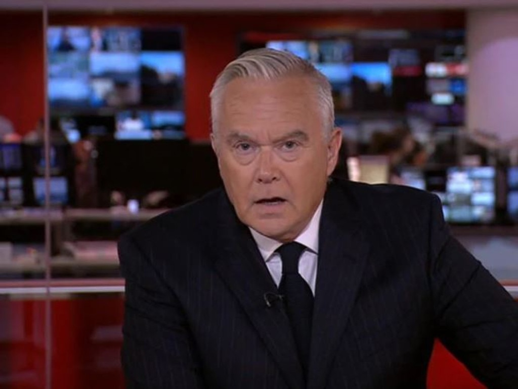 Huw Edwards BBC presenter announcing the death of the Queen . Picture: BBC