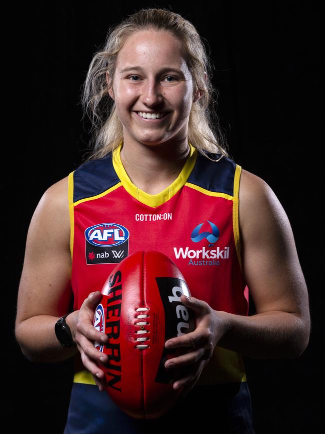 Nikki Gore was the Crows’ first pick in the 2018 AFLW draft. Picture: AAP Image/Daniel Pockett