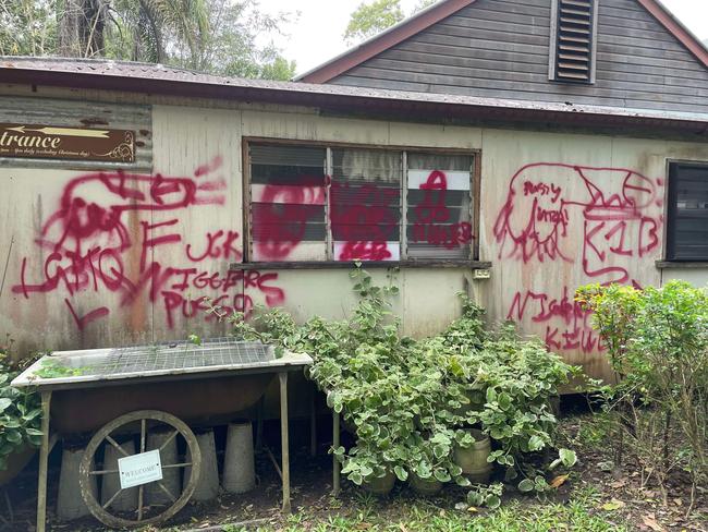 The Herveys Range Heritage Tea Room was vandalised on Sunday. Picture: Supplied