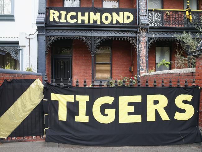 There’s no doubt who the residents in this Richmond home go for. Picture: Michael Dodge/Getty Images