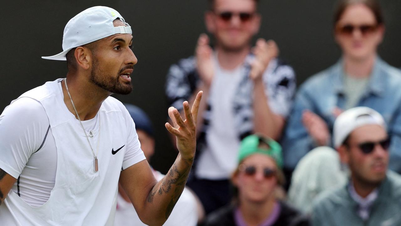 Wimbledon officials will do everything they can to keep Nick Kyrgios away from centre court. Picture: Adrian Dennis/AFP