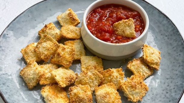 Ravioli pasta chips are a good snack option. Picture: Supplied