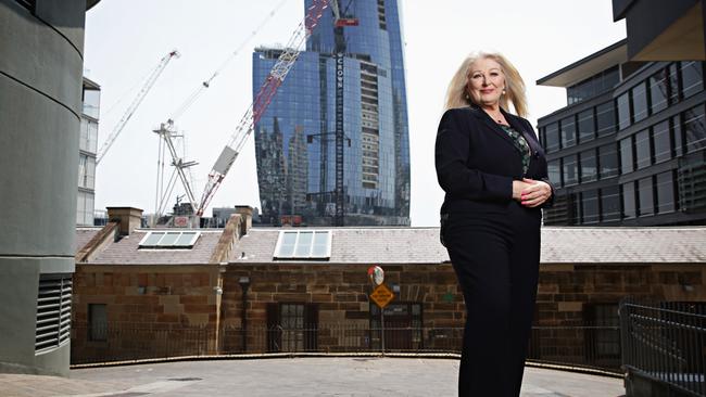 Helen Coonan in front of the Crown Sydney building in January 2020. Picture: Adam Yip