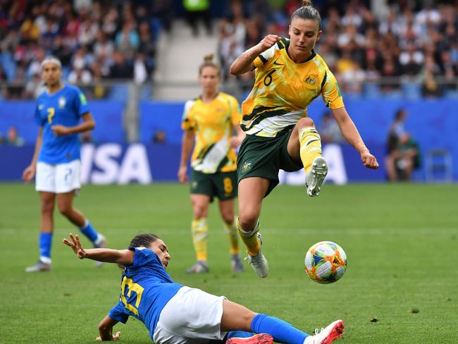 A veteran of the 2019 World Cup, Chloe Logarzo is coming to grips with not being out on the field at her home World Cup. Picture: Pascal GUYOT / AFP