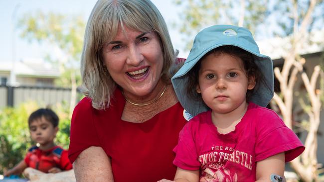 Chief Minister Eva Lawler and Ada Broome celebrate Early Learning Matters Week, 2024.Picture: Pema Tamang Pakhrin