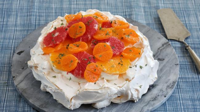 Adelaide chef Callum Hann's citrus pavlova. Picture: Supplied.