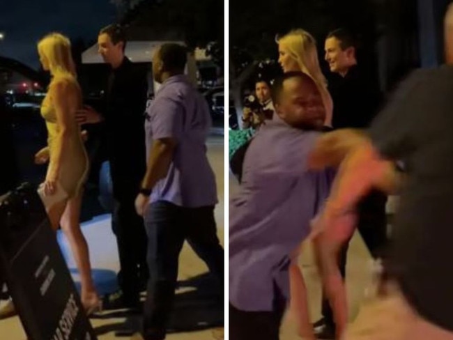 Ivanka Trump's bodyguard pushes a man