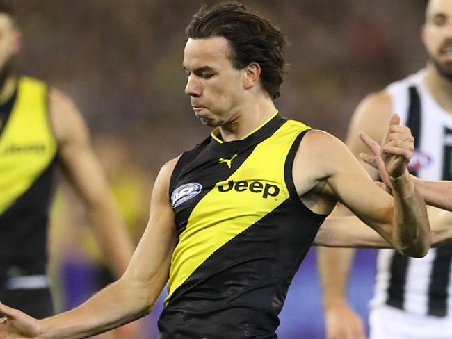 AFL first Preliminary Final. Richmond v Collingwood at the MCG. Daniel Rioli for Richmond. Picture: Alex Coppel