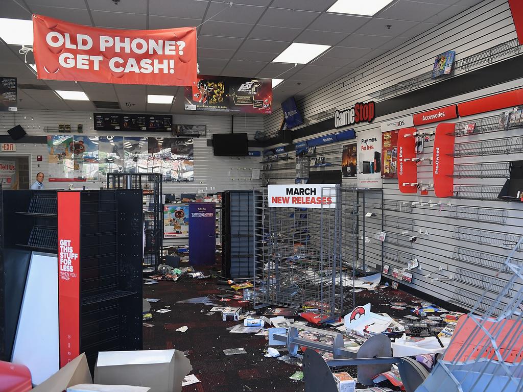 A looted GameStop store in St Louis, Missouri. Picture: Michael B. Thomas/Getty Images