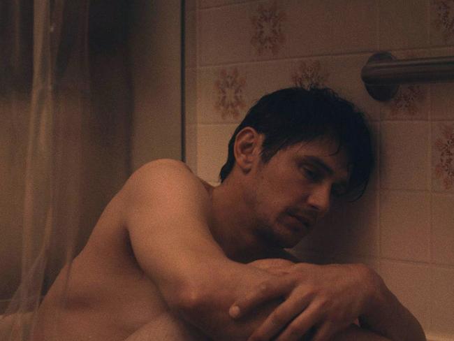 Franco is also shown naked in the bathtub in a scene from I Am Michael.