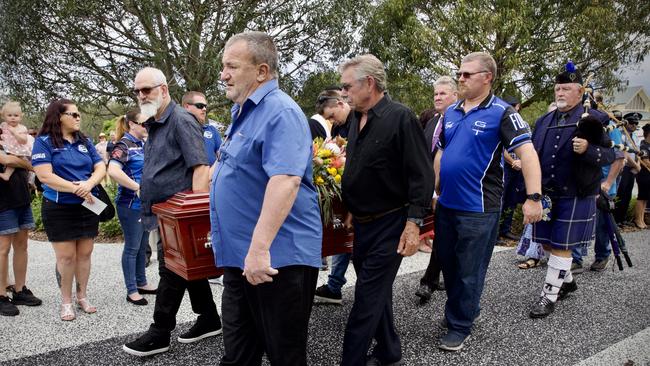 The funeral service for Alan Dare at Centenary Memorial Gardens. Picture: NCA NewsWire / Sarah Marshall.