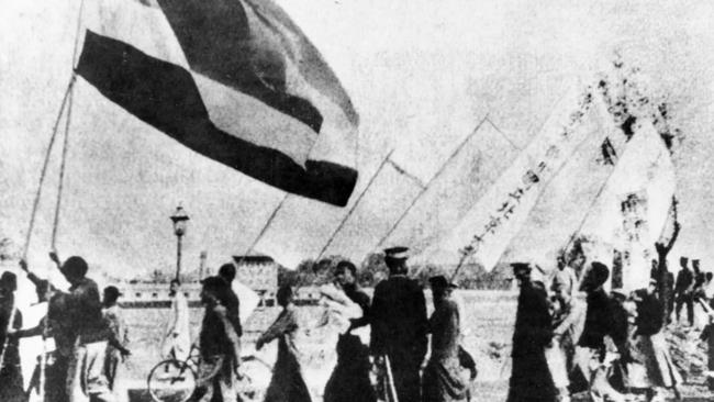 Peking University students demonstrating in Beijing on May 4, 1919. Picture: Sovfoto/Universal Images Group, via Getty Images