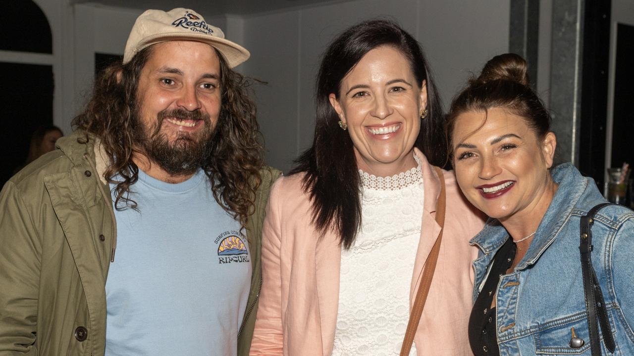 Reef Andrews, Alyssa Zammit and Tara Ebert at 2023 Riverside Festival – official opening of Red Dog Riverfront Saturday July 1 2023. Picture: Michaela Harlow