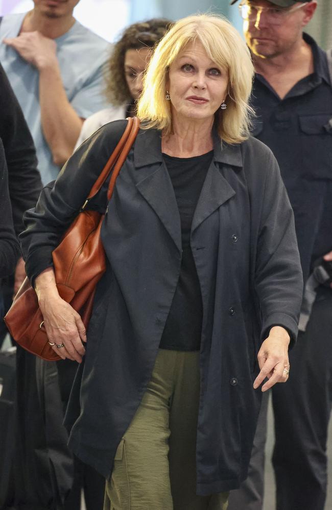 British actress Joanna Lumley arrives in Sydney on October 20. Picture: MEDIA-MODE.COM