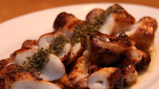 Hellenika’s popular chargrilled octopus.