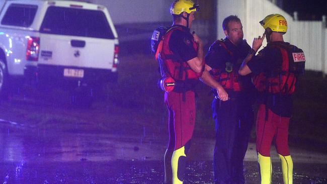 Fire crews at a unit complex in the Townsville suburb of North Ward. Picture: Matt Taylor