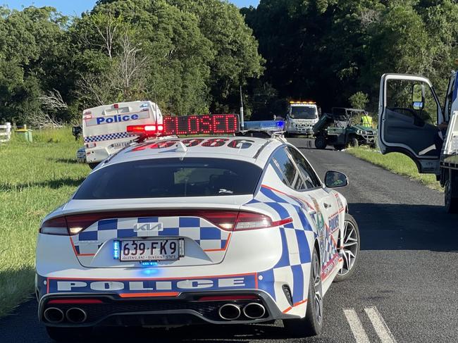 A man who suffered potentially life-threatening injuries in a shocking crash between a 4WD and buggy has been flown to Brisbane for further treatment, a Sunshine Coast Health Service spokeswoman has said.