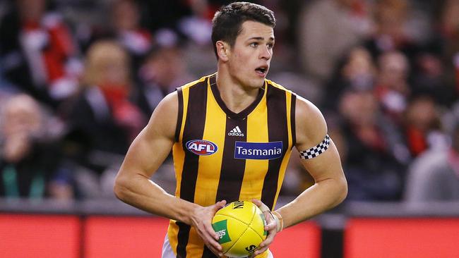 Ryan Burton is set to be traded by Hawthorn. Picture: Michael Klein