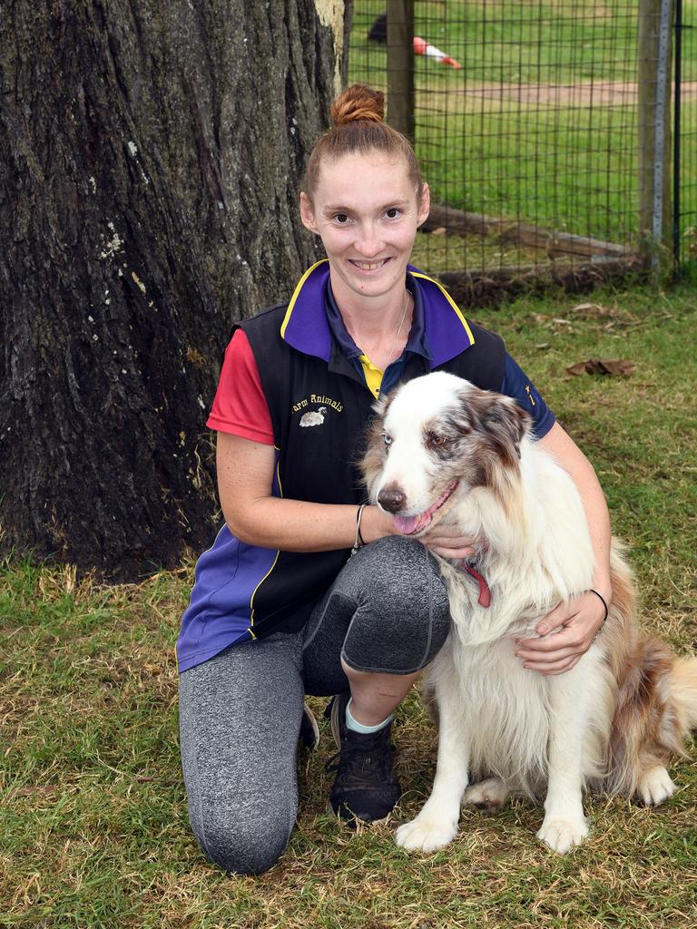 Hayley McDonell and her dog Ripple at the Heritage Bank Toowoomba Royal Show. Sunday March 27, 2022