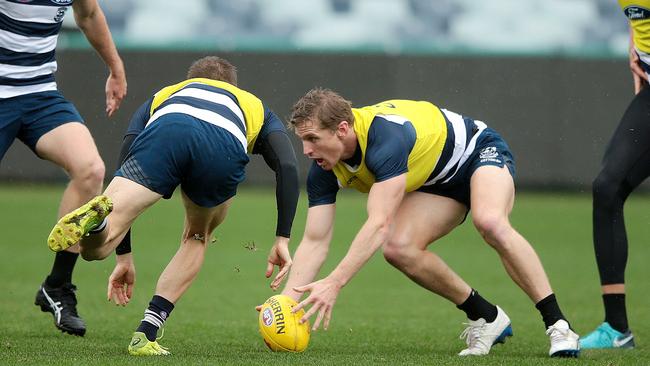 Scott Selwood at Geelong training. Picture: Alison Wynd