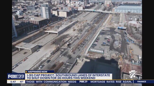 I-95 CAP project work to close southbound lanes of interstate over the weekend