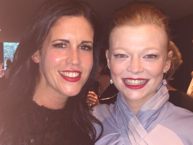Scotch College (Adelaide) drama teacher Nicola Triglau  first met Sarah Snook as an 11-year-old girl auditioning for a drama scholarship. They have remained friends and Sarah credits her for helping her through school.  Pictures supplied by Nicola Triglau