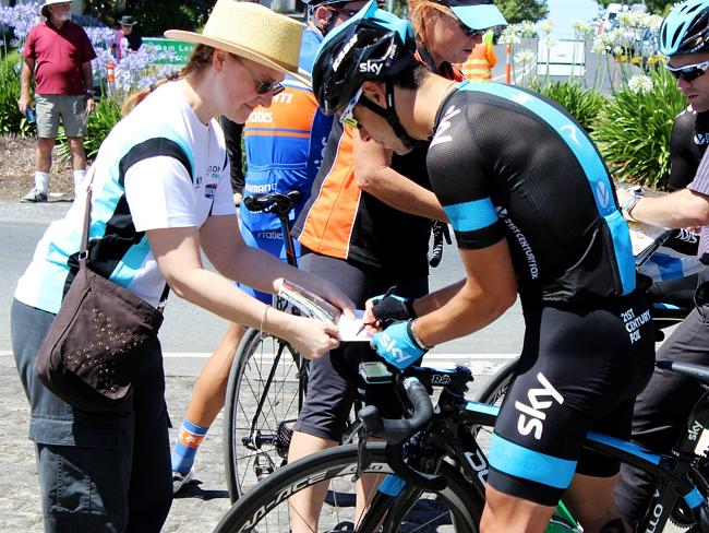 Richie Porte meets and greets fans at Buninyong. Picture: Reece Homfray.