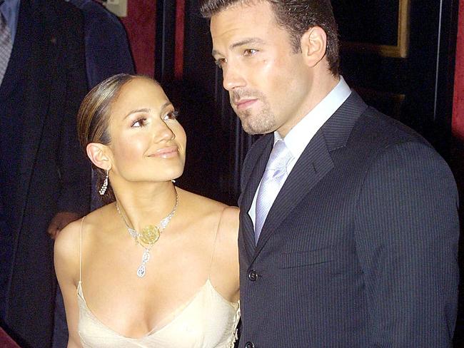 Bennifer 1.0 in 2002, before they called off their engagement in 2003. Picture: AFP