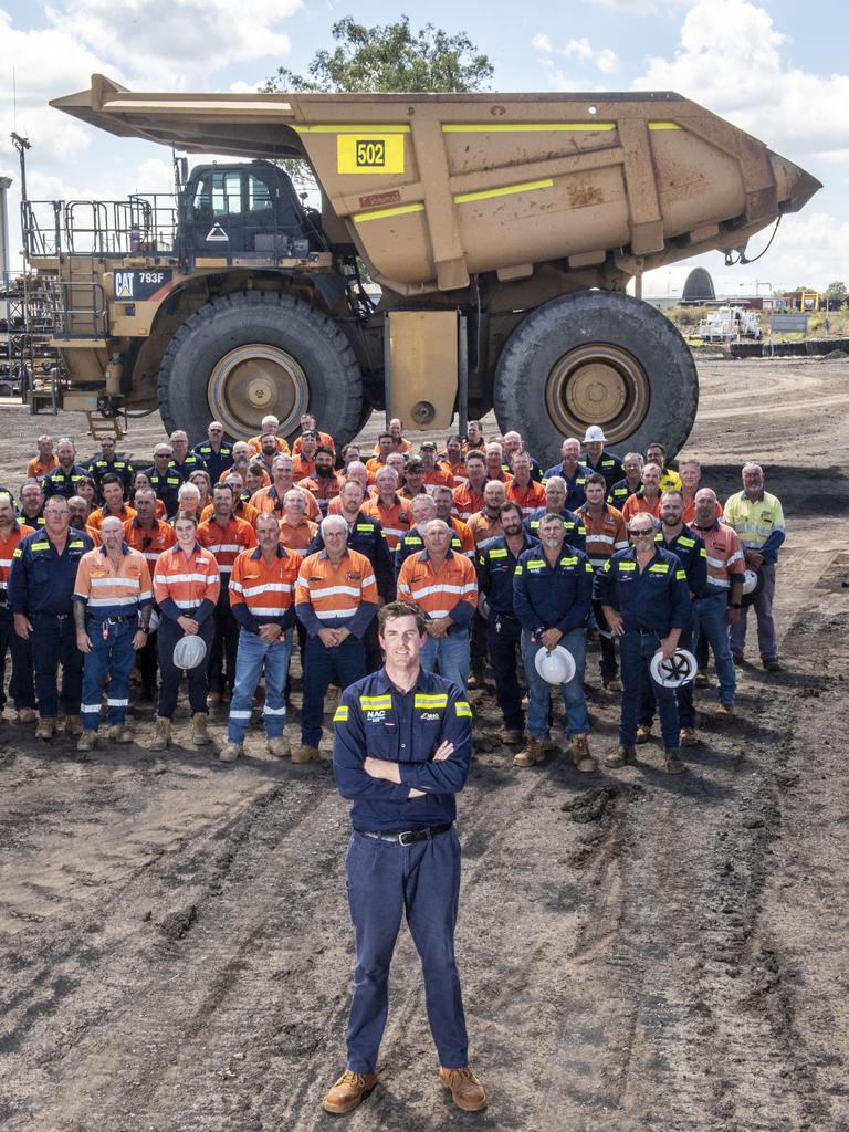 Dave O'Dwyer General Manager and first 100 workers to come back to the New Acland Mine. Picture: Nev Madsen.