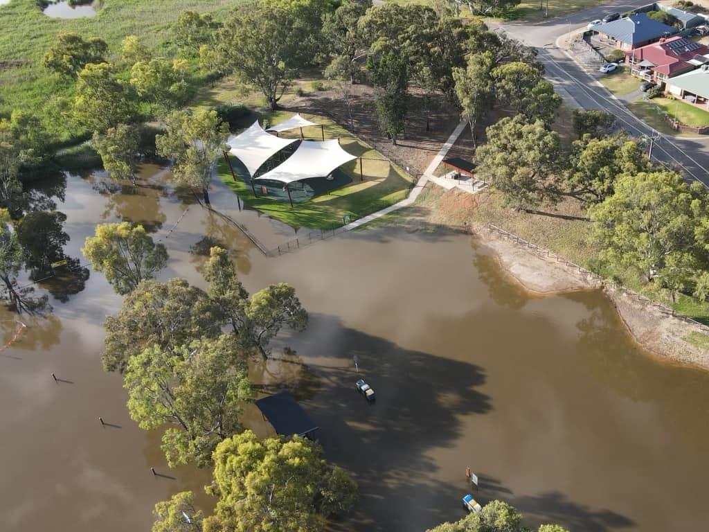 Woodlane Reserve SA, downstream from Mannum on December 24. Picture: Facebook/Kym Walton