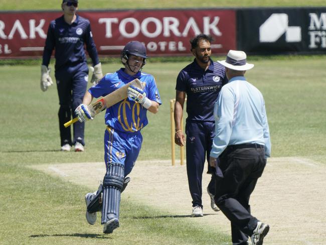 VSDCA cricket: Eslternwick v Ormond played at Elsternwick Park, Brighton. Elsternwick batter Miles Sellenger.  Picture: Valeriu Campan