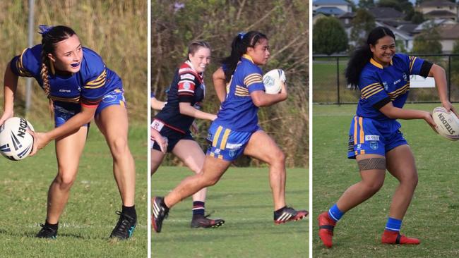 Campbelltown City young guns (L-R) Jenna Kostewicz, Twilla Tofa and Hope-Polata Fuava'a. Pictures: Campbelltown City Kangaroos