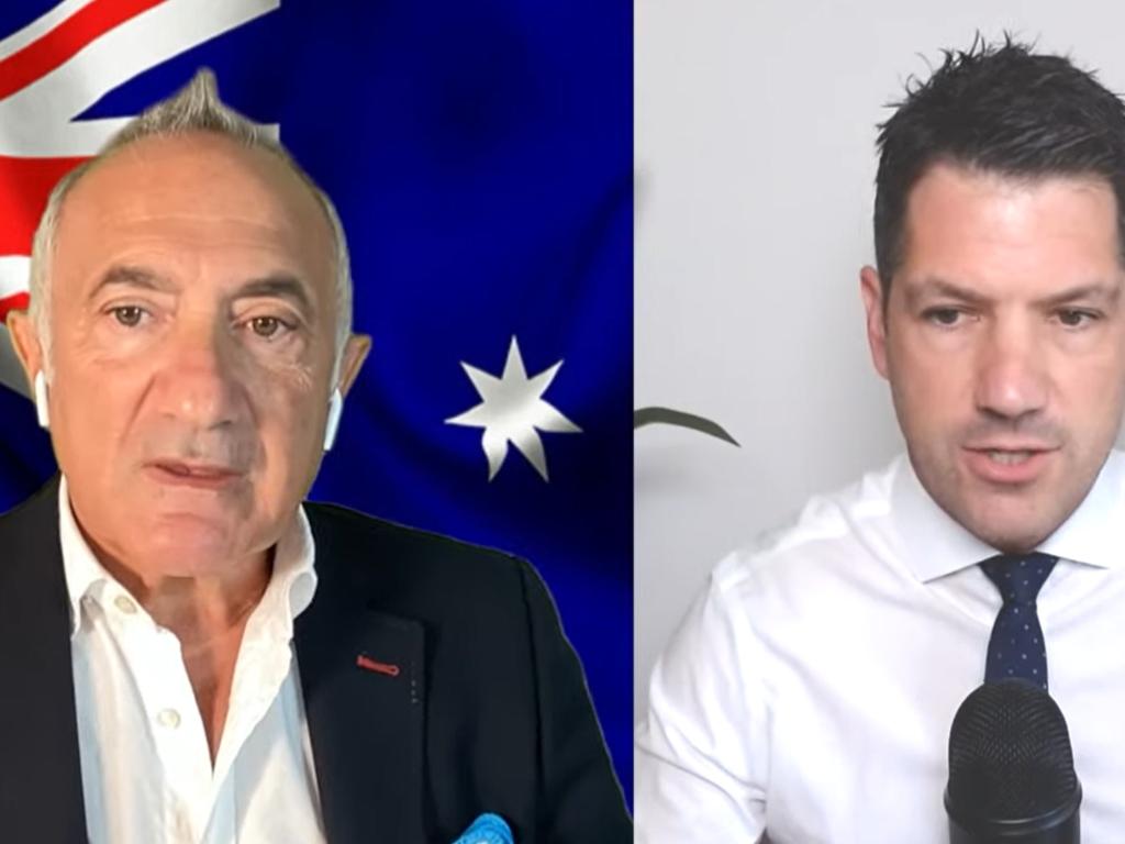 SA Senator Alex Antic spoke to former Hillsong pastor Pat Mesiti in his live 'Prayer and Pushback' event on Friday. Picture: YouTube