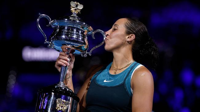 USA's Madison Keys shocked the tennis world by beating Aryna Sabalenka in the Australian Open final. (Photo by Martin KEEP / AFP)