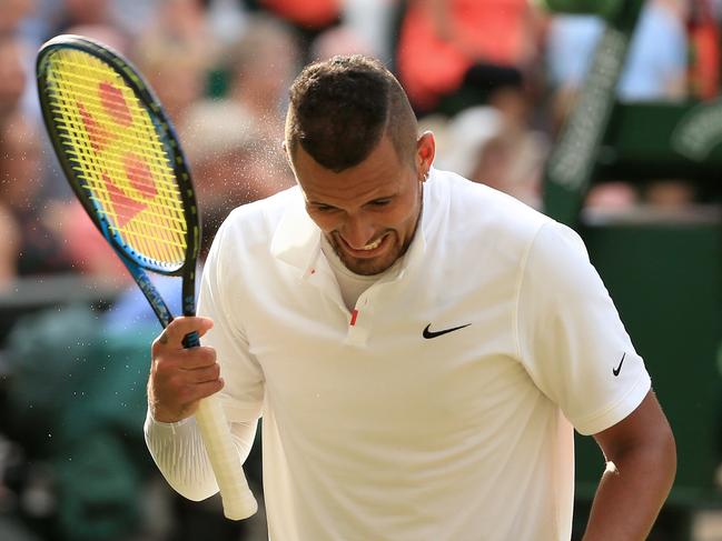 Kyrgios during his run to the 2022 Wimbledon final. Picture: Getty Images