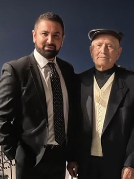 Jean Nassif (left) with his father. Picture: Instagram