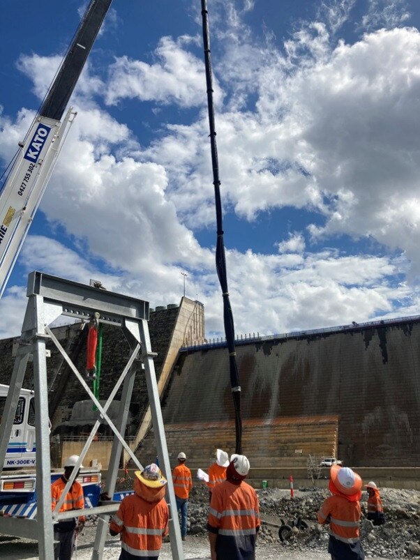 PARADISE: Sunwater has released information on the post-tensioned anchor trials conducted at Paradise Dam. Photo: Sunwater.