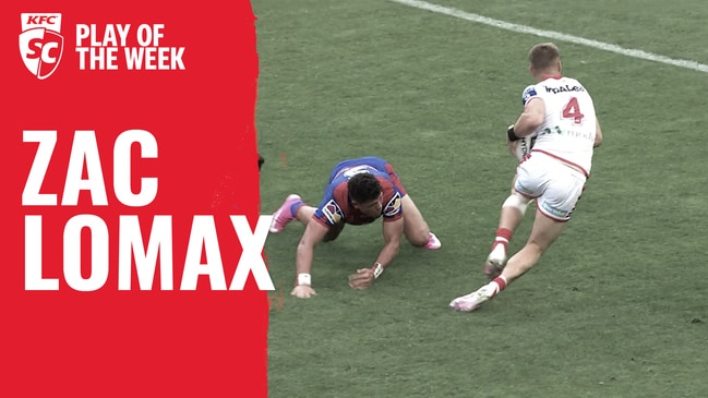 KFC SuperCoach NRL Play of the Week: Zac Lomax breaks through the Knights defence