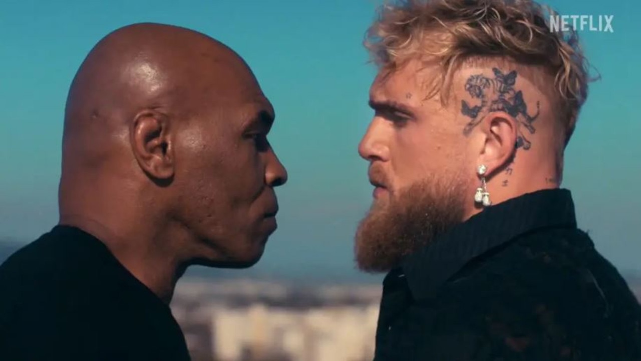 Mike Tyson and Jake Paul square off. Picture: Netflix
