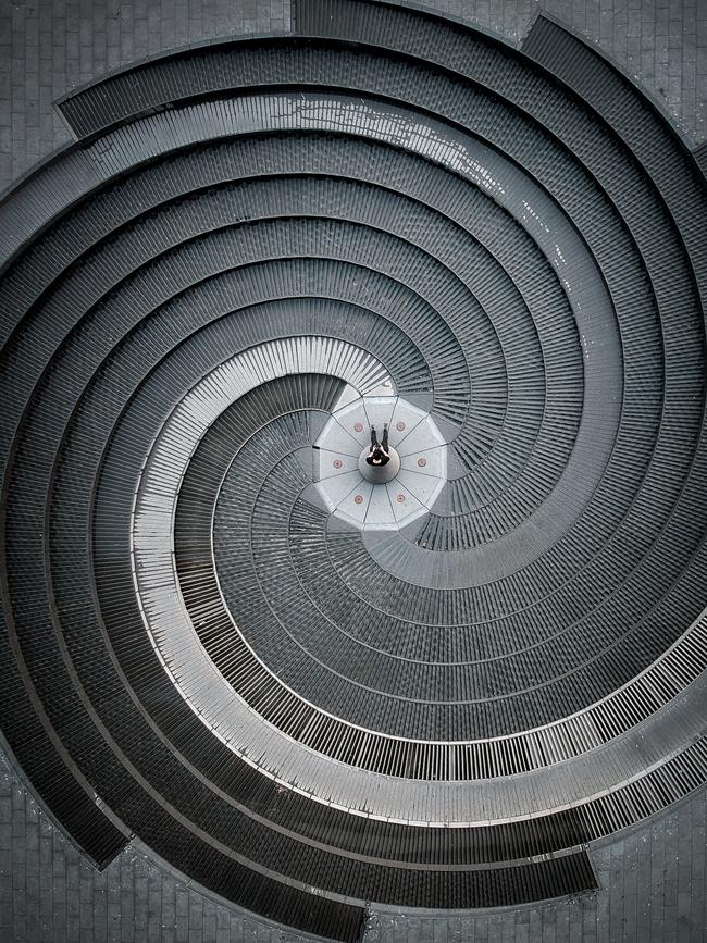 Aerial photo of the Woodward Water Feature, Sydney Australia. Picture: @demasrusli/ Supplied