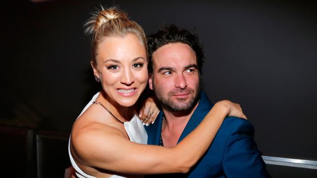 Kaley Cuoco (L) and Johnny Galecki dated for two years.