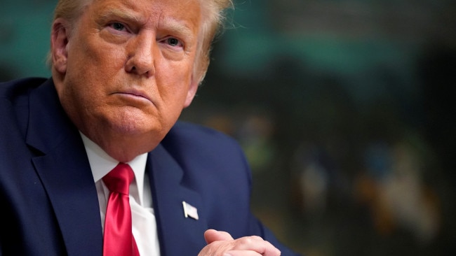 Former President Donald Trump is continuing his fight against Big Tech by launching his own rival social media company in early 2022. Picture: AP.