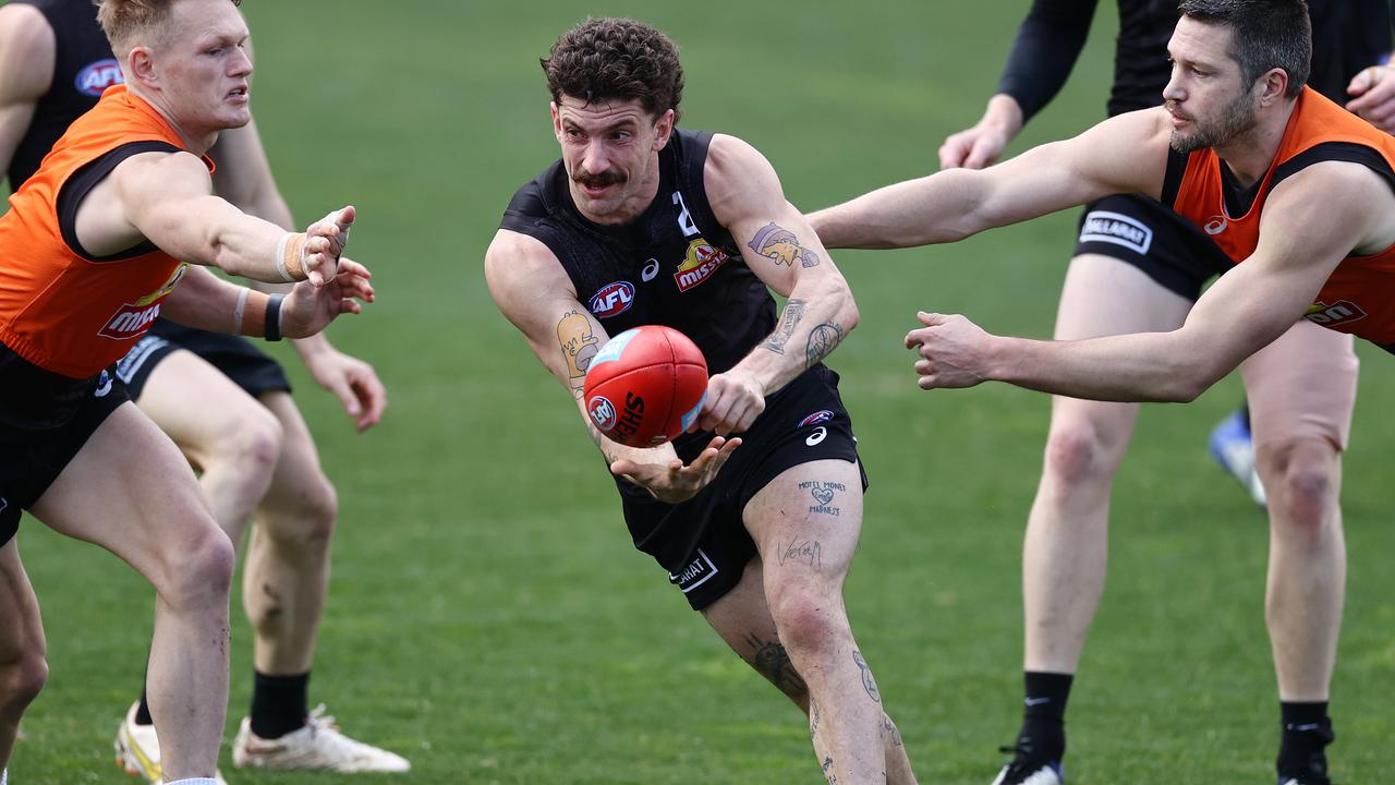 Bulldog Tom Liberatore won’t play against Fremantle. Picture: Michael Klein