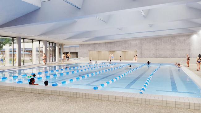 What the 25m indoor pool will look like once finished.