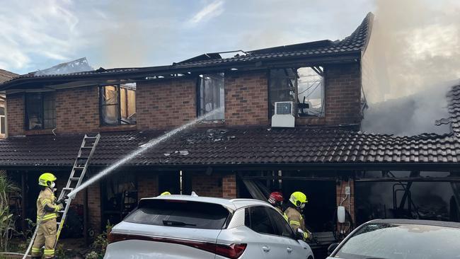 A family of seven have made a daring escape from their burning Penshurst home in Sydney's south on Thursday morning. Picture: Supplied