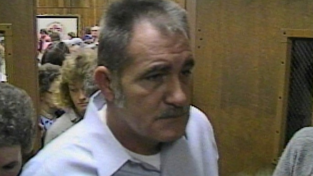 Jack Romines, above at the 1987 conviction of Stephen West for the murder of his wife and daughter Wanda and Sheila, died in 2004. Picture: WBIR-TV.