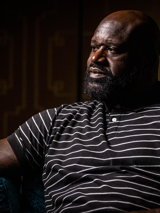 Shaquille O'Neal in Melbourne. Picture: Jake Nowakowski