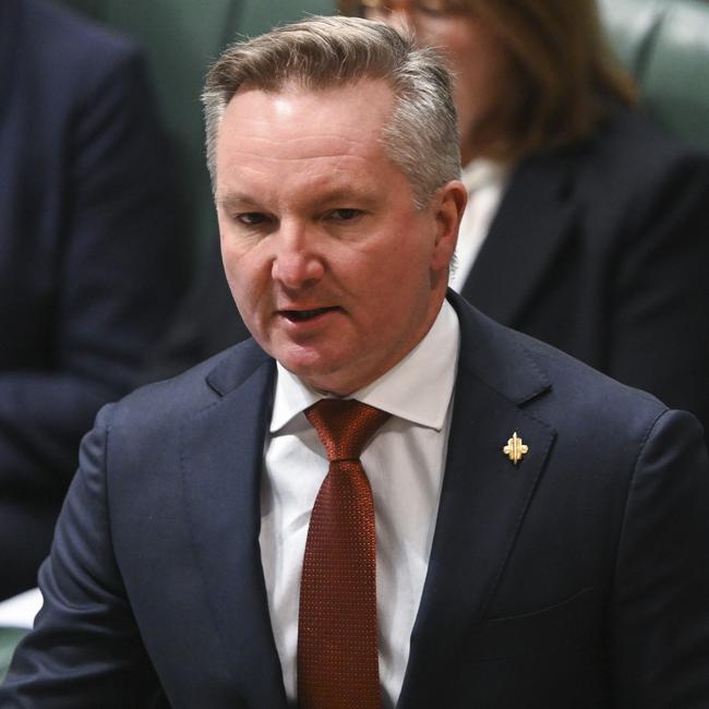 Minister for Climate Change and Energy Chris Bowen during Question Time at Parliament House in Canberra. Picture: NCA NewsWire / Martin Ollman